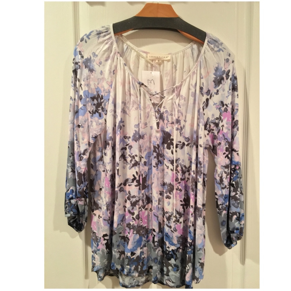 Lovestitch Floral Pastel Crossfront Blouse